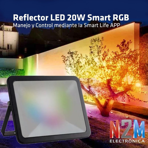 Imagen 6 de 10 de Reflector Led 20w iMac Smart Multiled Rgb Bluetooh App