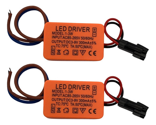 Kit 2 Driver Led Reador Fonte P/ Plafon 3w 3 X 1w Bivolt
