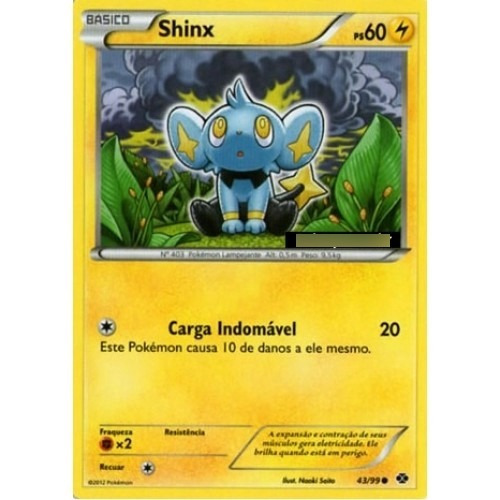 Shinx - Pokémon Elétrico Comum - 43/99 - Pokemon Card Game