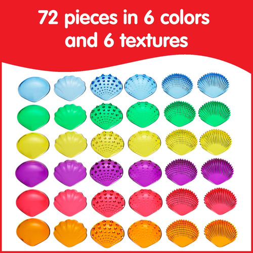 Edxeducation-conchas Táctiles - Juego De 72 - Translúcido -