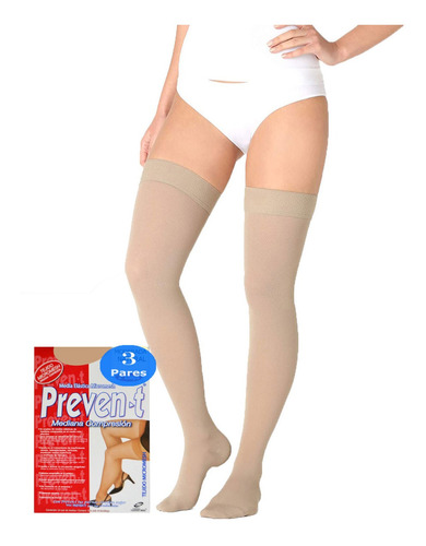 3 Medias De Compresion Prevent Para Varices Y Circulacion