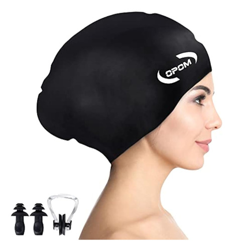 Women Silicone Swimming Cap, High Elasticity Thick