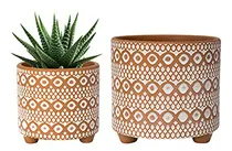 Comprar Set De 2 Macetas De Terracota D'vine Dev, Diseño Moderno, Ag