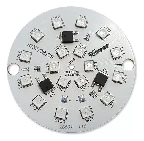 Placa Faro Led 1037/8/9 Bi-voltaje 12/24 - Stop/pos Bipolar