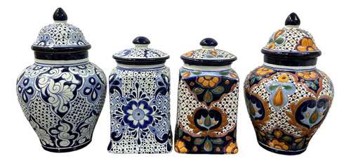 Jarrones De Talavera Mexicana Originales. 5 Diseños