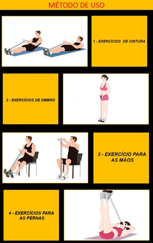 Elástico Tensão Exercícios Ombro Biceps Triceps Peito Pernas