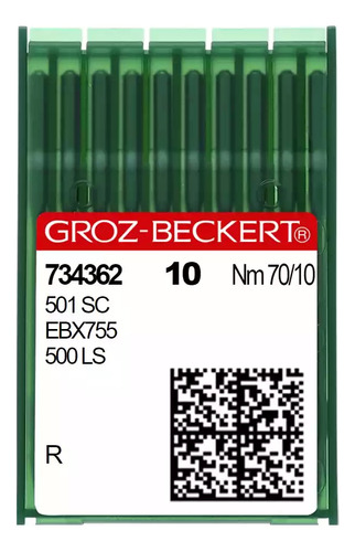 20 Agujas Groz-beckert® 501 Sc /1807 D/755 H - 70/10, R