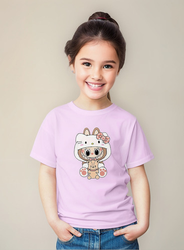 Polera Manga Corta Labubu Animado/lolos Facheros Algodon