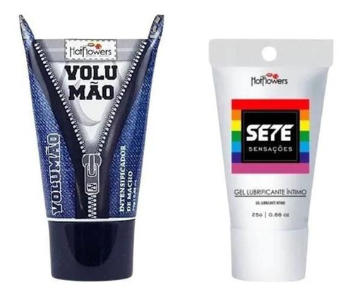 Kit Gel Lubrificante Volumão + Sete Sensações Hotflowers