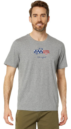 Life Is Good Playera De Manga Corta Crusher-lite Patriotic