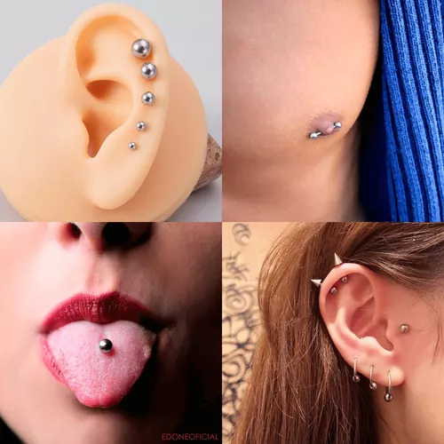 Piercing Pezon Arito Lengua Aro Nipple Cartilago Acero Edone