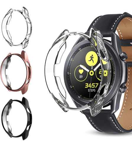 Protector Para Galaxy Watch 3 45mm X3 Unidades Clear/black/r