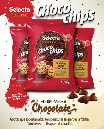 Gotas Chips De Chocolate Selecta Supreme 1 Kg Termoresiste