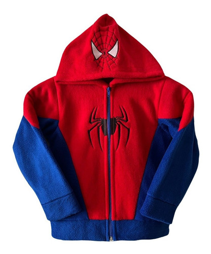 Polerón Spiderman Polar Con Gorro Niños