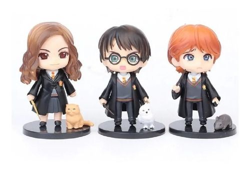 Figuras De Harry Potter X 3  Pvc Ron Hermione Loose Calidad 