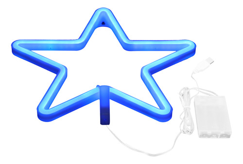 Letrero De Neón Led Decorativo Con Forma De Estrella Para Fi