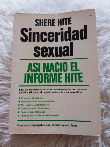 Sinceridad Sexual, Respuestas Informe H - Shere Hite- 1977