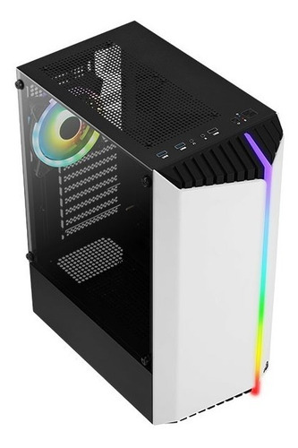 Imagen 3 de 8 de Gabinete Gamer Aerocool Bionic G V2 Rgb Blanco Media Torre