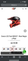 Comprar Casco Enduro Con Antiparras Ls 2 Impecable S\u002F Rayones
