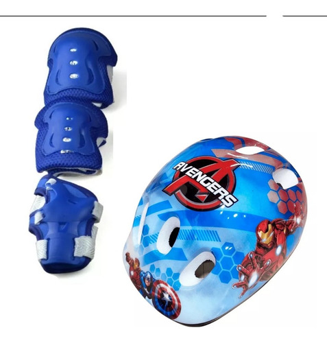 Kit De Proteccion Infantil Casco Rodillera Coderas