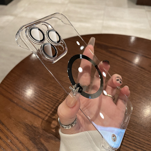 Cr Funda Teléfono Apple Transparente Sin Bisel Galvanizada