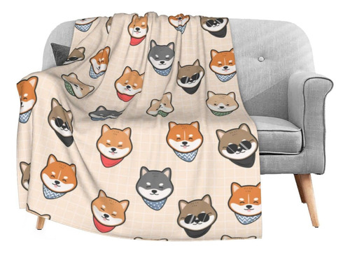 Manta De Franela Linda Shiba Inu Perro Japonés Cozy Bed Mant