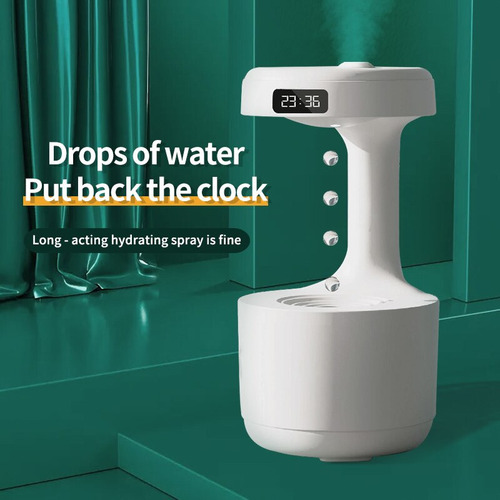 M Gota De Agua Antigravedad Con Pantalla Led Clock Time De