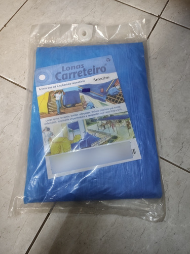 Lona Carreteiro 3 X 2 Azul Impermeável Multiuso C/ Ilhós