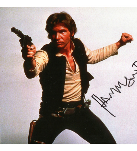 Autógrafo Harrison Ford - Han Solo Foto 10 X 8 Pulgadas