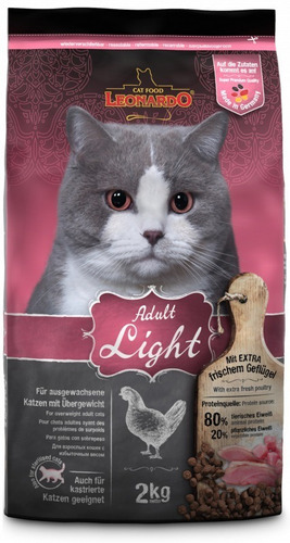 Leonardo Light (ave) 2kg - Gatos - Alimento Origen Alemán