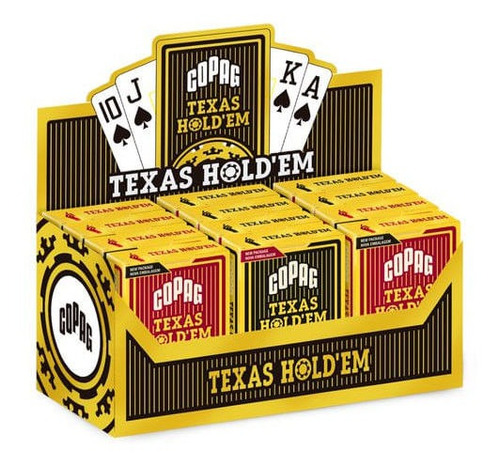 Baralho De Poker Texas Hold'em De Plástico | Caixa De Dúzia 