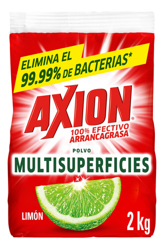 Lavatrastes Axion Limón Polvo En Bolsa 2 Kg