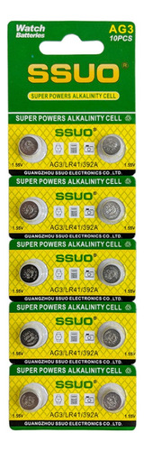 Pila Bateria Ag3 392 Cx41 Lr41 357 Sr44w Pack Blister X10 ®
