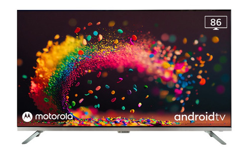 Smart Tv Motorola Android Tv 86 Uhd 4k Hdr + Comando De Voz 