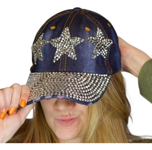 Popfizzy Bling Star Hat Niñas Con Diamantes Imitación, Con