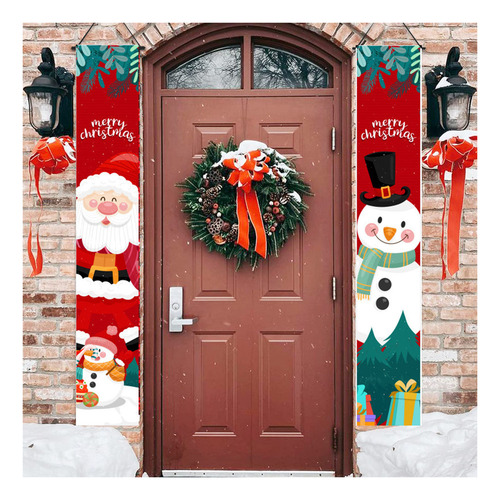 Feliz Navidad, Pancartas Para Puertas, Letreros De Porche, P