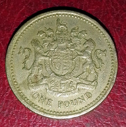 Moneda Inglesa One Sterling Pound Elizabeth Ii 1983 (Usado)
