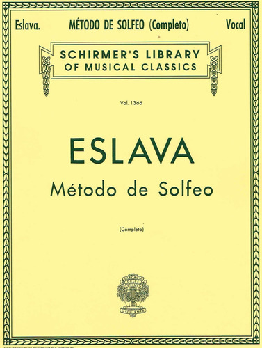 Libro: Metodo Solfeo - Complete: Schirmer Library Of Class