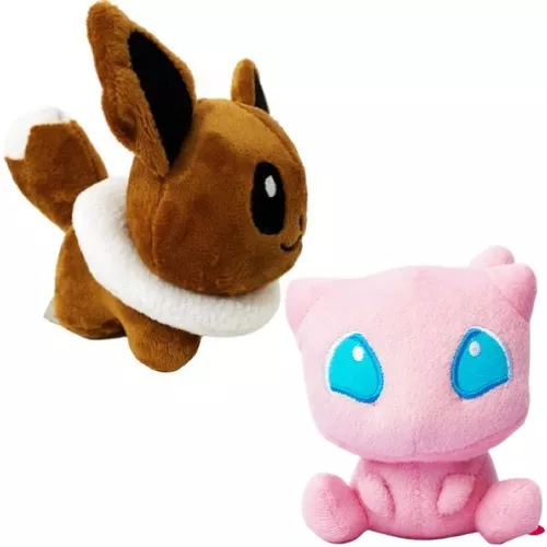 Eevee Evoluções Kit com 2 Pelúcias Pokemon Eevee Pokebola - Manú