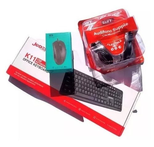 Kit Clásico Ejecutivo Teletrabajo Teclado +mouse + Audifonos