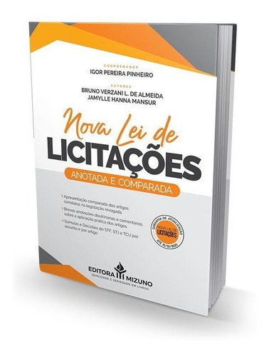 Imagem 2 de 3 de Livro Nova Lei De Licitações Anotada E Comparada Stf Stj Tcu