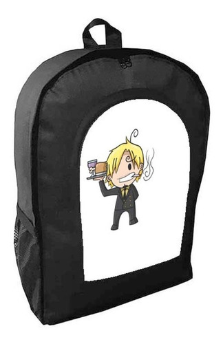 Mochila Negra Anime One Piece Adulto / Escolar K10