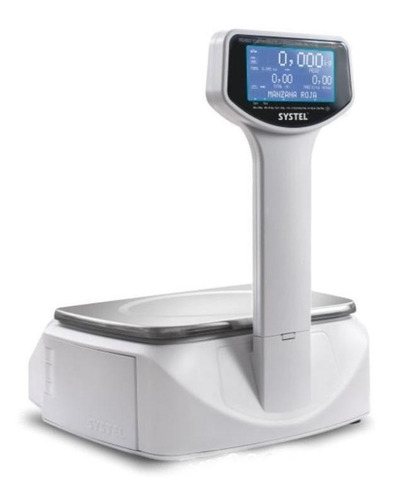Balanza comercial digital Systel Cuora Max USB 30kg con mástil 110V/220V blanco 365 mm x 240 mm