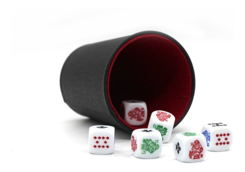 Cacho Yahtzee Juego De Mesa Tatuco Plástico + 6 Dados 