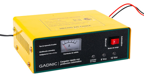 Cargador Automático de Batería Gadnic para Vehículos Tensión 6V 12V