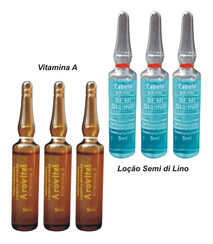 Imagem 1 de 5 de Arovitel Vitamina A E Loção Semi Di Lino 5ml (3un De Cada)