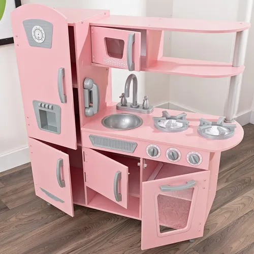 Cocinita Kidkraft De Juguete Cocina De Madera Para Niñas Color Rosa