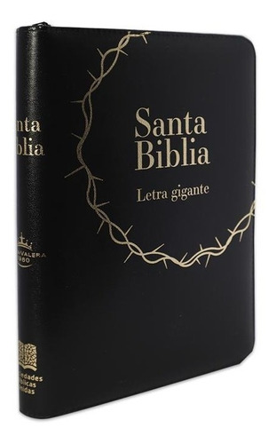 Biblia Reina Valera 1960 Letra Gigante Canto Dorado C/cierre