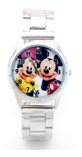 Reloj Pareja Minnie Y Mickey Pulsera Metálica Para Adulto.