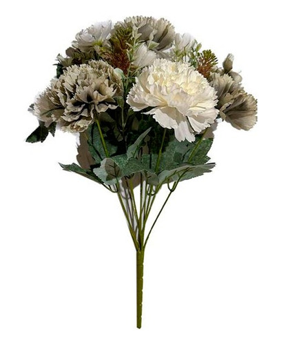 Ramo De Flores Artificiales Mixtas Flor Clavel Y Gardenia 